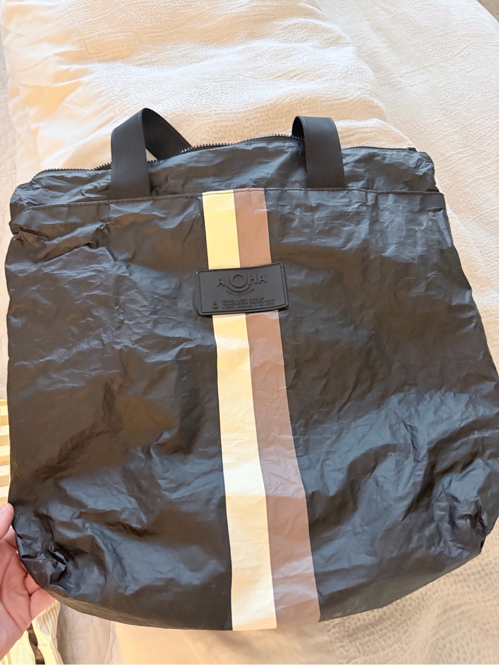 ALOHA Collection Black Travel Tote and Pouches (5 pieces) - Picture 2 of 9
